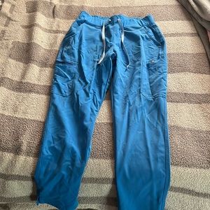 Figs capri blue high waisted Yola pants large